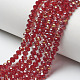 Electroplate Transparent Glass Beads Strands EGLA-A034-T8mm-H13-1