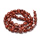 Hebra de perlas de pepitas de jaspe rojo natural G-G018-21-3