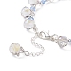 Bracelet en perles de verre en forme de larme de cristal autrichien imitation BJEW-TA00171-01-5