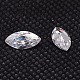20PCS Clear Grade A Horse Eye Cubic Zirconia Pointed Back Cabochons X-ZIRC-M003-6x3mm-007-2