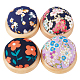 Dicosmetic 4 pz 4 cuscini in stile giapponese con motivo floreale in cotone e stoffa DIY-DC0001-98-1