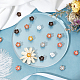 Chgcraft 90 pièces 6 couleurs bouchons de perles en laiton KK-CA0003-45-4
