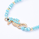 Bracelets de perles de nylon tressés réglables BJEW-JB05156-01-2