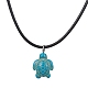 Synthetic Turquoise Pendant Necklaces NJEW-JN04531-01-1
