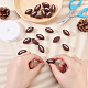 DICOSMETIC Mini Sports Silicone Beads Coconut Brown Ball Beads Soft Rugby Beads Kit Large Hole Charm Beads for DIY Necklace Bracelet Keychain Making Handmade Crafts SIL-DC0001-07-3