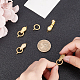 CHGCRAFT 4 Sets Golden Brass Magnetic Clasps Connector with Loop Magnet Converter Necklace Clasps Jewellery Clasps for DIY Bracelet Necklace Making KK-CA0002-98-3