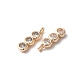 Brass Pave Clear Cubic Zirconia Charms KK-O144-32G-2