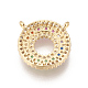 Brass Micro Pave Cubic Zirconia Charms ZIRC-L078-049G-NR-2