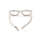 Anello per polsino aperto con montatura per occhiali in ottone da donna RJEW-F140-140P-2