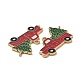 Weihnachtsthema-Rack-Anhänger aus legierter Emaille PALLOY-O109-16LG-3