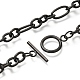 Collares unisexes de cadena figaro de acero inoxidable 304 NJEW-H215-03EB-2