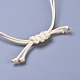Bracelets de perle tressés en coquille de cauris réglables BJEW-JB04272-01-4