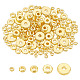 BENECREAT 140Pcs 5 Sizes 18K Gold Plated Brass Beads KK-BC0012-78-1