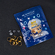 Sunnyclue 40 kit d'ébauches de bagues réglables comprenant 40 plateaux de réglage des ébauches de bagues et 40 cabochons en verre transparents demi-ronds pour la fabrication de bijoux. DIY-SC0015-73-7