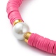 Handgemachte Polymer Clay heishi Perlen Stretch Armbänder BJEW-JB05759-03-2