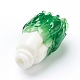 手作りランプワークビーズ  白菜  グリーン  22.5~24.5x11~12mm  穴：2mm  約16個/連  140.55インチ（357cm） LAMP-J092-04-5