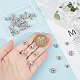 UNICRAFTALE 40pcs 4 Sizes 6mm/7mm/8mm/10mm Disc Spacer Beads 316 Stainless Steel with Clear Crystal Rhinestone Beads Flat Round Bead Spacer for Jewelry Making Findings STAS-UN0002-84P-4