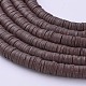 Flat Round Eco-Friendly Handmade Polymer Clay Beads CLAY-R067-6.0mm-38-2