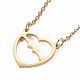 304 Stainless Steel Pendant Necklaces NJEW-I237-10G-1