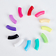 FINGERINSPIRE 72Pcs Acrylic Beads Tube Beads Spacer Plastic Long Curved Noodle Slide Beads (12 Colors MACR-BC0001-04-4