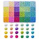 312G 24 Color 8/0 Baking Paint Glass Seed Beads SEED-YW0002-14-1