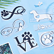SUPERFINDINGS 12pcs 6 Styles Dog Paw Car Decal Stickers Reflective Funny Dog Love Auto Decals 2 Colors Self Adhesive Stickers Funny PET Sticker for Cars Motorbikes Luggages Skateboard Decor DIY-FH0004-45-5
