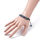 Round Natural Apatite Braided Bead Bracelet for Women BJEW-TA00045-04-3
