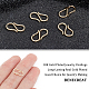 BENECREAT 100Pcs 18K Real Gold Plated S-Hook Clasps STAS-BC0003-52-3
