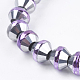 Chapelets de perles en verre électroplaqué LAMP-K029-06-3