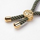 Nylon Twisted Cord Bracelet Making MAK-K006-03G-3