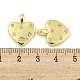 Подвески из латуни с микро-паве и сердечком KK-Z053-02G-3