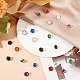 Nbeads 100 pieza 10 colores botones de resina perlada DIY-NB0008-50-4