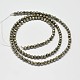 Natural Pyrite Round Beads Strands G-F197-09-2mm-3