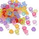 Mixed Transparent Frosted Acrylic Tulip Flower Bead Caps X-FACR-R017-M-1