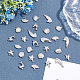 Unicraftale 36Pcs 6 Style 304 Stainless Steel Charms STAS-UN0020-38P-4