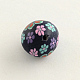 Handmade Flower Pattern Polymer Clay Beads CLAY-Q173-02-2