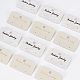 FINGERINSPIRE 200 Pcs WhiteSmoke & Old Lace Earring Display Cards Plastic Earring Cards Hanging Earring Cards Rectangle Display Earring Card Holder for Jewelry Accessory Display CDIS-FG0001-39-3