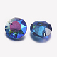 Faceted Glass Rhinestone Charms X-RGLA-F051-10mm-206PS-2