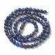Lapis lazuli naturale perle tonde fili G-I181-09-4mm-2