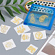 Olycraft 9 pz 1.6x1.6 pollici adesivi a tema religioso adesivo stile indiano ganesha autoadesivi adesivi dorati adesivi in metallo dorato per album fai da te artigianato in resina decorazione del telefono e della bottiglia d'acqua DIY-WH0450-039-3