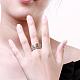 Полые медные кубического циркония широкая полоса палец кольца для женщин RJEW-BB04283-7C-5