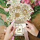 Biglietto di auguri con bouquet di fiori in legno AJEW-WH0441-002-6
