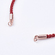 Braided Cotton Cord Bracelet Making MAK-I006-22RG-2