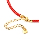 Наборы ожерелий из красного и белого стеклянных бусин NJEW-JN03719-6