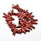 Rosso naturale di chip diaspro fili di perline G-E271-20-2