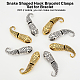 Nbeads 12 juego de cierres de pulsera con gancho en forma de serpiente FIND-NB0002-94-4