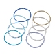 Set di braccialetti elastici con perline di semi di vetro da 8 pz e 8 colori per donna BJEW-JB09661-02-4