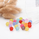 10mm Mixed Transparent Round Frosted Acrylic Ball Beads X-FACR-R021-10mm-M-3