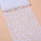 伸縮性のあるレーストリムをストレッチ  花柄レースリボン  縫製用  ドレスデコレーションとギフトラッピング  ホワイト  16cm X-OCOR-TAC0006-02G-1
