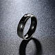 316 anillo de banda ancha de acero titanio para hombre de diseño simple RJEW-BB15751-8-6